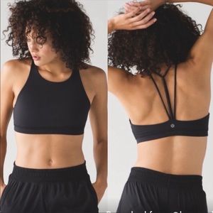Lululemon High Neck Trinity Sports Bra, Black, Size 4